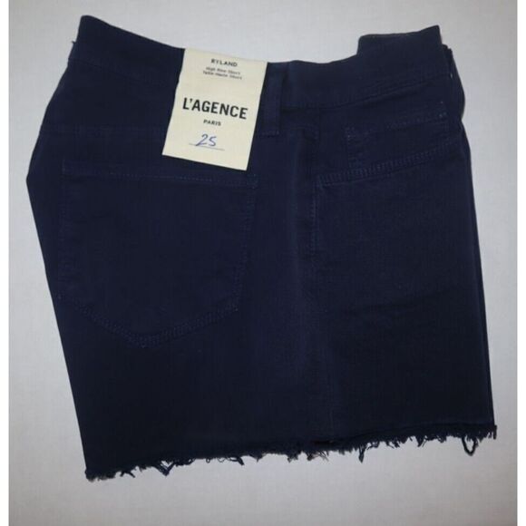 L'Agence Women's Sz 25 Blue Ryland High Rise Cut Off Shorts $225 - Picture 5 of 5